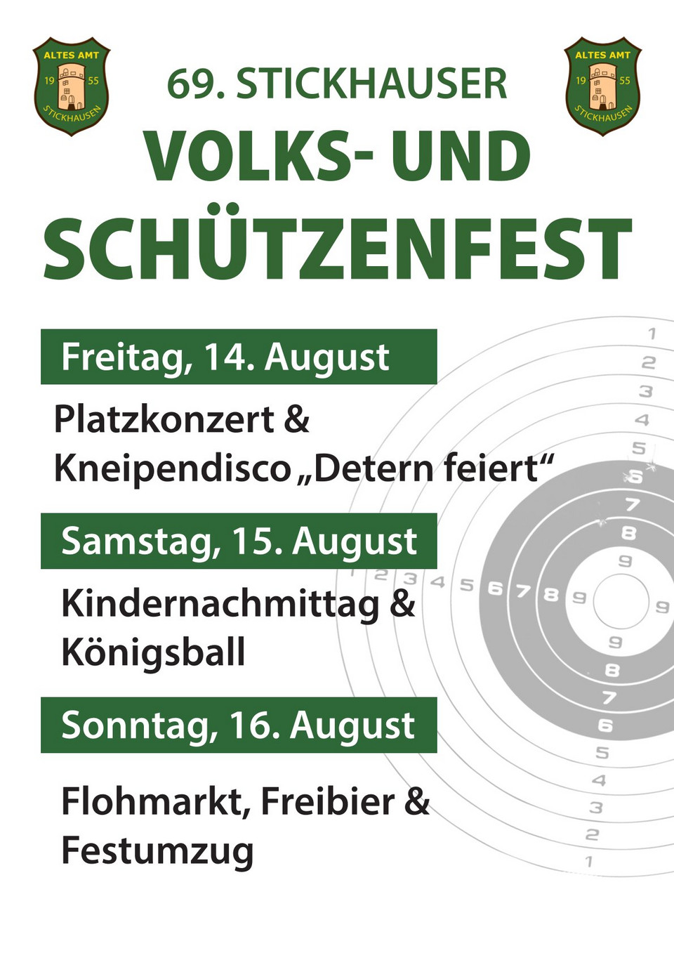 Plakat Schützenfest Detern