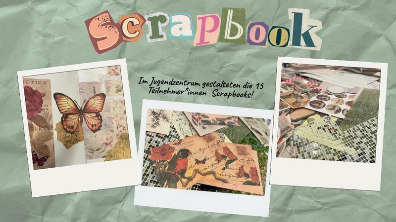 Bilderkollage von der Aktion "Scrapbooking"