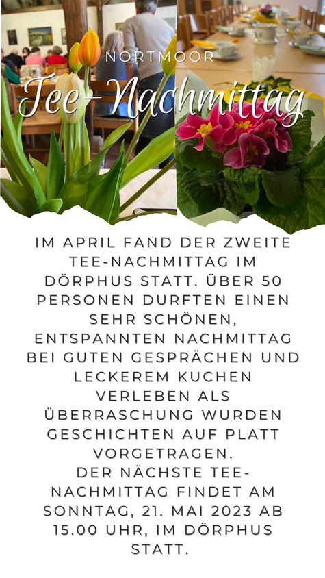 Tee-Nachmittag im April