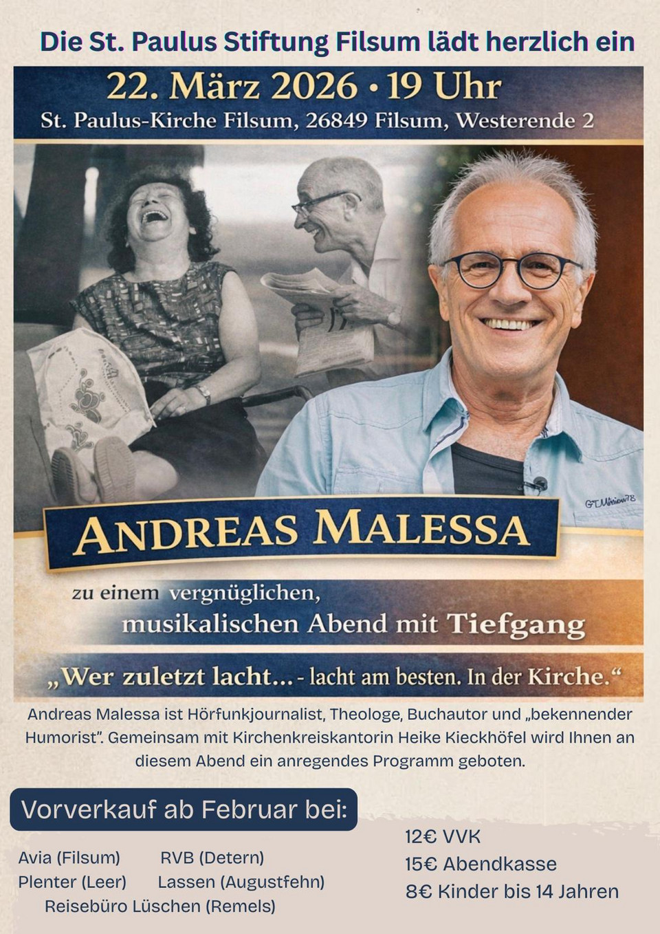 Flyer des Konzertes (alle Infos hierauf sind auch in Textform gegeben)