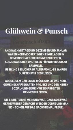 Glühwein und Kinderpunsch Abende mit dem Gemeinschaftsgarten