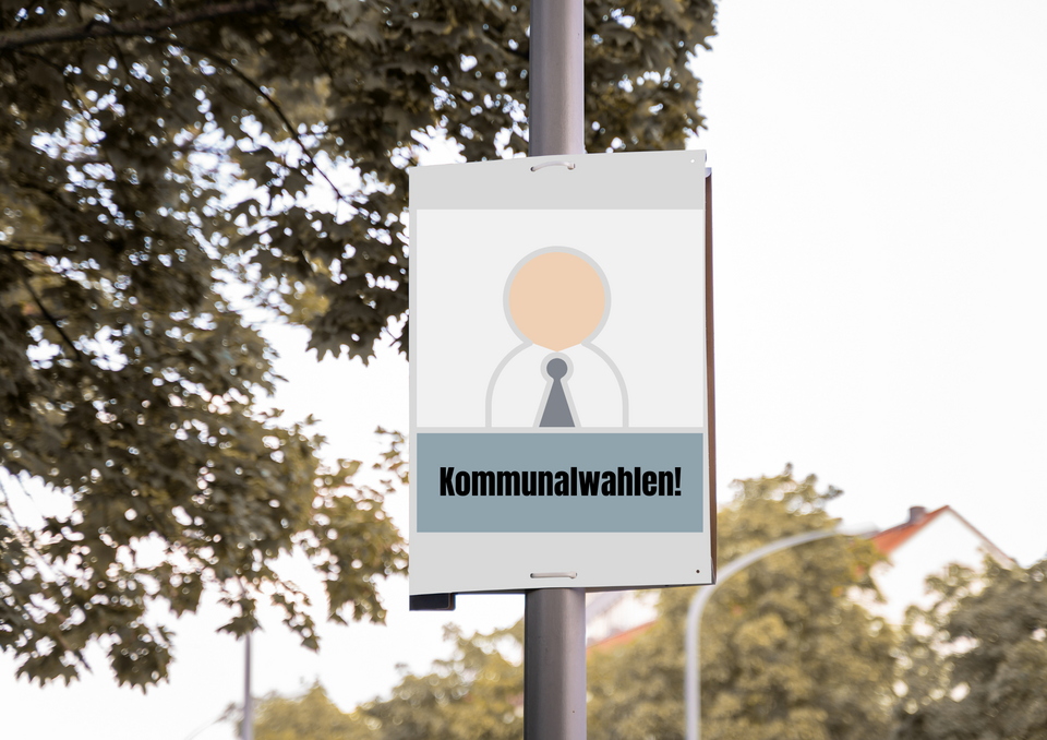 Dekobild Wahlwerbung (neutral) an Straßenlaterne