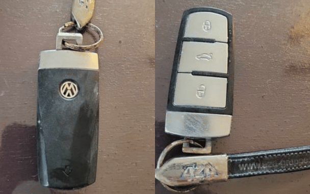 Bild des gefundenen Autoschlüssels von VW