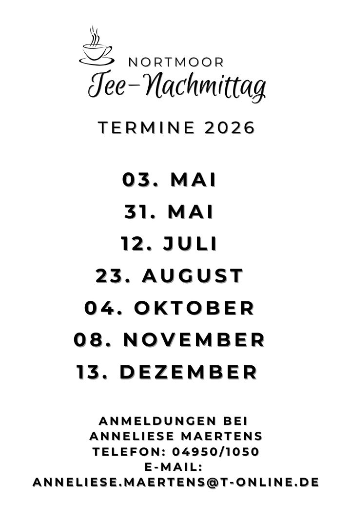 Termin Tee Nachmittag 2026